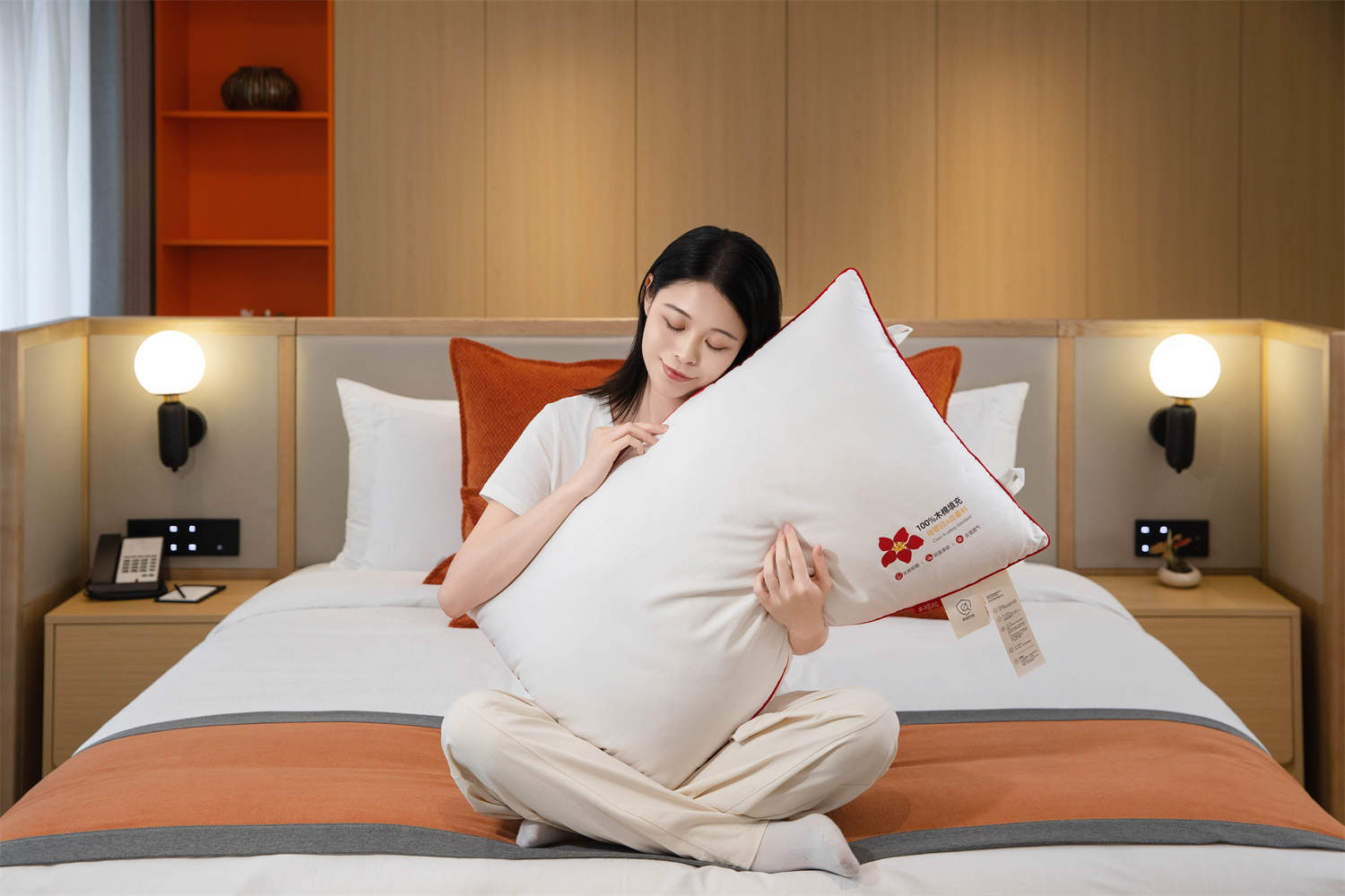Little Red Flower Kapok Pillow